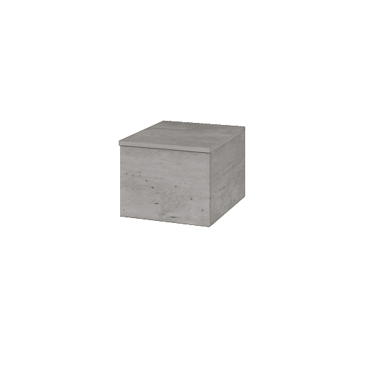 Nízká skříňka DOS SNZ1 40  - D01 Beton - Úchytka T00 (bez úchytky) - D01 Beton