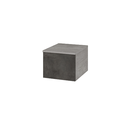 Nízká skříňka DOS SNZ1 40  - D01 Beton - Úchytka T00 (bez úchytky) - D16 Beton tmavý