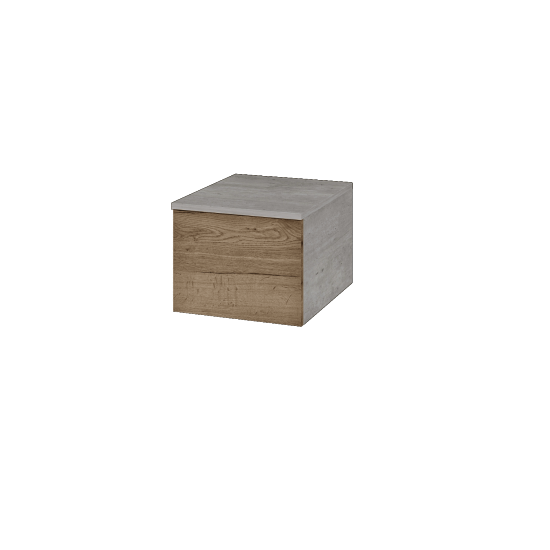 Nízká skříňka DOS SNZ1 40  - D01 Beton - Úchytka T00 (bez úchytky) - D21 Tobacco