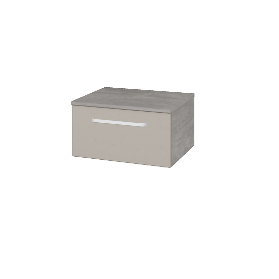 Niedriger Schrank UNI SNZ1 60  - D01 Beton - Griffes T01 - N07 Stone