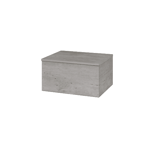 Nízká skříňka DOS SNZ1 60  - D01 Beton - Úchytka T00 (bez úchytky) - D01 Beton