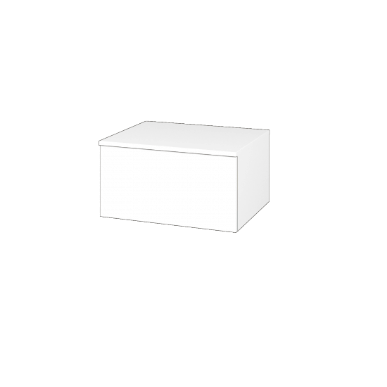 Nízká skříňka DOS SNZ1 60  - N01 Bílá lesk - Bez úchytky T31 - L01 Bílá vysoký lesk