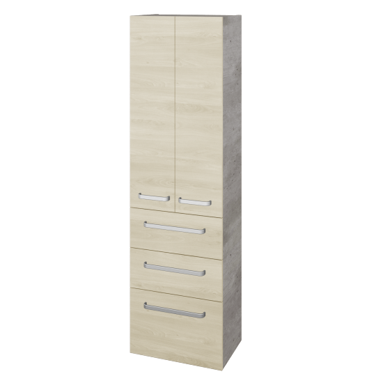 Vysoká skříň DOS SVD2Z3 50  - D01 Beton - Úchytka T01 - D24 Ohio