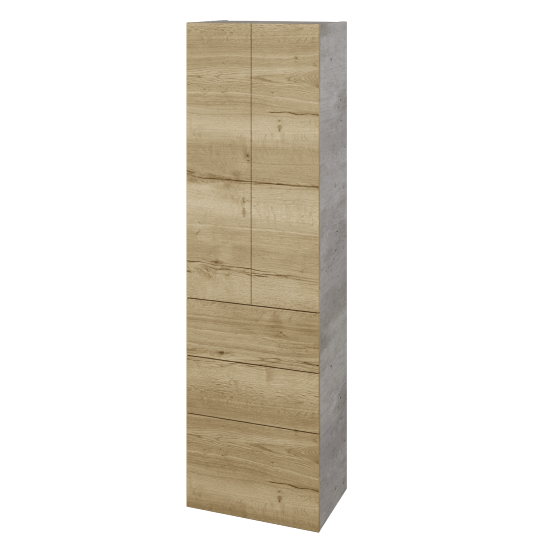 Vysoká skříň DOS SVD2Z3 50  - D01 Beton - Úchytka T00 (bez úchytky) - D26 Ontario
