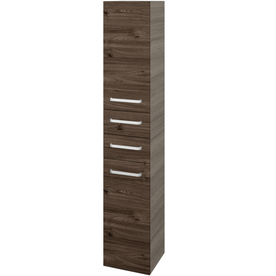 Vysoká skříň s košem na prádlo DOS SVD2Z2K 35  - D03 Cafe - Úchytka T01 - D25 Teak - Levé