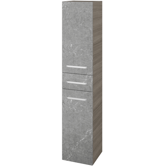 Vysoká skříň s košem na prádlo DOS SVD2ZK 35  - D03 Cafe - Úchytka T01 - D20 Galaxy - Levé