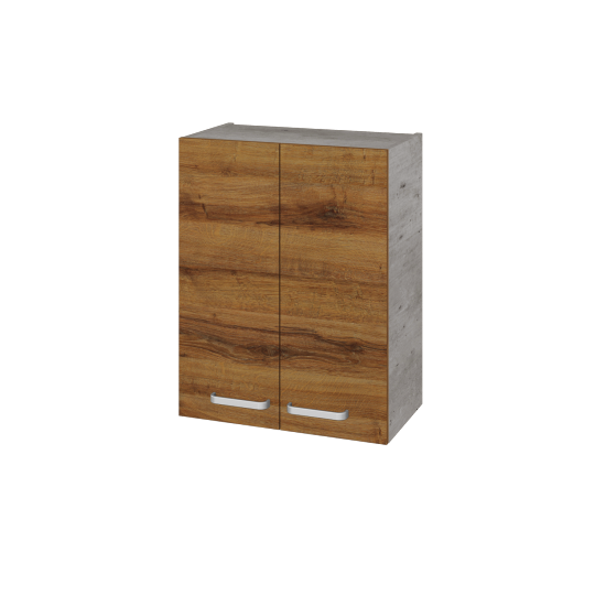 Horní skříňka DOS SYD2 60  - D01 Beton - Úchytka T01 - D27 Cognac