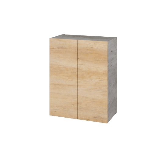 Horní skříňka DOS SYD2 60  - D01 Beton - Úchytka T00 (bez úchytky) - D15 Nebraska