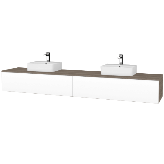 Umyvadlová skříňka MODULE SZZ12 240 umyvadlo Joy 3 - D03 Cafe - L01 Bílá vysoký lesk - Ne