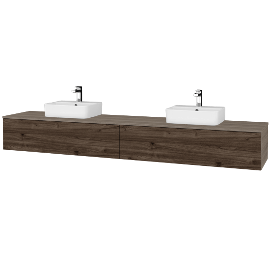 Umyvadlová skříňka MODULE SZZ12 240 umyvadlo Joy 3 - D03 Cafe - D25 Teak - Ne