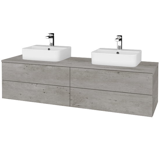 Umyvadlová skříňka MODULE SZZ4 160 umyvadlo Joy 3 - D01 Beton - D01 Beton