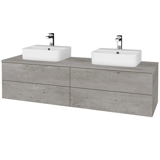 Umyvadlová skříňka MODULE SZZ4 160 umyvadlo Joy 3 - D01 Beton - D01 Beton - Ne