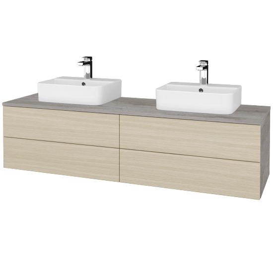 Umyvadlová skříňka MODULE SZZ4 160 umyvadlo Joy 3 - D01 Beton - D04 Dub - Ne