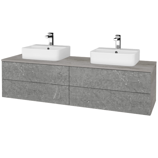 Umyvadlová skříňka MODULE SZZ4 160 umyvadlo Joy 3 - D01 Beton - D20 Galaxy - Ne