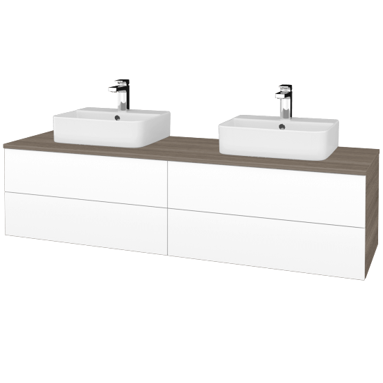 Umyvadlová skříňka MODULE SZZ4 160 umyvadlo Joy 3 - D03 Cafe - L01 Bílá vysoký lesk - Ne