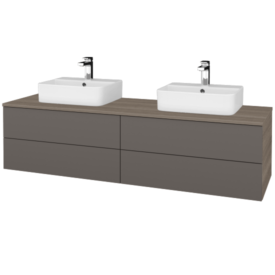 Umyvadlová skříňka MODULE SZZ4 160 umyvadlo Joy 3 - D03 Cafe - N06 Lava - Ne