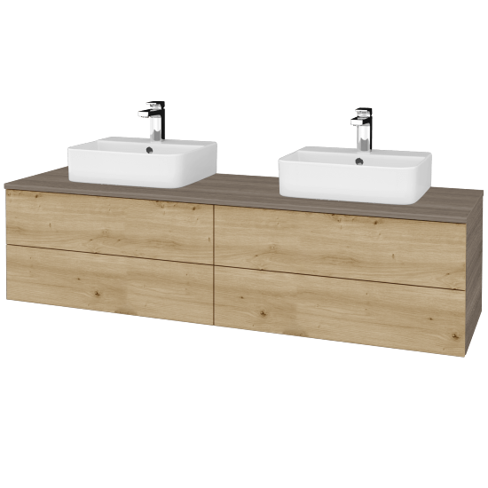 Umyvadlová skříňka MODULE SZZ4 160 umyvadlo Joy 3 - D03 Cafe - D22 Karamel - Ne