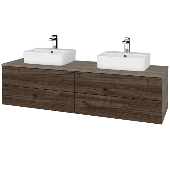Umyvadlová skříňka MODULE SZZ4 160 umyvadlo Joy 3 - D03 Cafe - D25 Teak - Ne