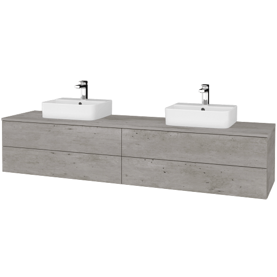 Umyvadlová skříňka MODULE SZZ4 200 umyvadlo Joy 3 - D01 Beton - D01 Beton