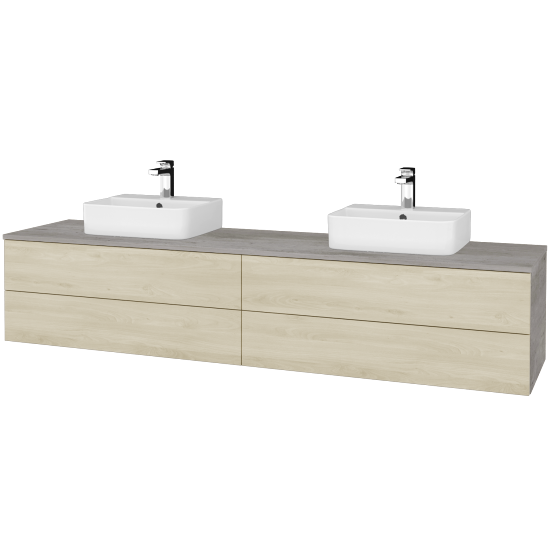 Umyvadlová skříňka MODULE SZZ4 200 umyvadlo Joy 3 - D01 Beton - D24 Ohio - Ne
