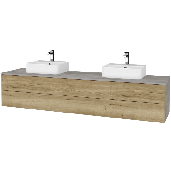 Umyvadlová skříňka MODULE SZZ4 200 umyvadlo Joy 3 - D01 Beton - D26 Ontario - Ne