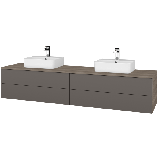 Umyvadlová skříňka MODULE SZZ4 200 umyvadlo Joy 3 - D03 Cafe - N06 Lava - Ne