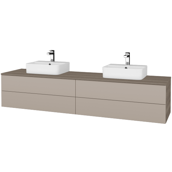 Umyvadlová skříňka MODULE SZZ4 200 umyvadlo Joy 3 - D03 Cafe - N07 Stone - Ne