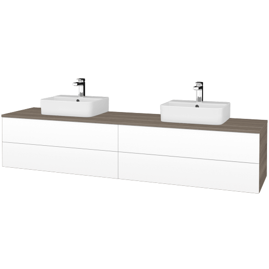 Umyvadlová skříňka MODULE SZZ4 200 umyvadlo Joy 3 - D03 Cafe - M01 Bílá mat - Ne