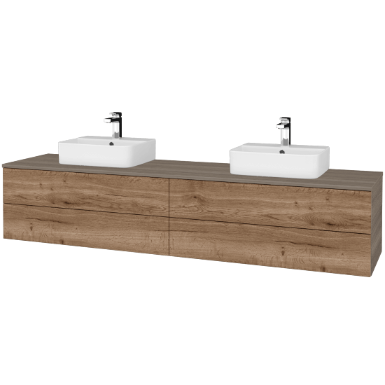 Umyvadlová skříňka MODULE SZZ4 200 umyvadlo Joy 3 - D03 Cafe - D21 Tobacco - Ne