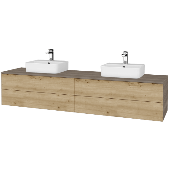 Umyvadlová skříňka MODULE SZZ4 200 umyvadlo Joy 3 - D03 Cafe - D22 Karamel - Ne