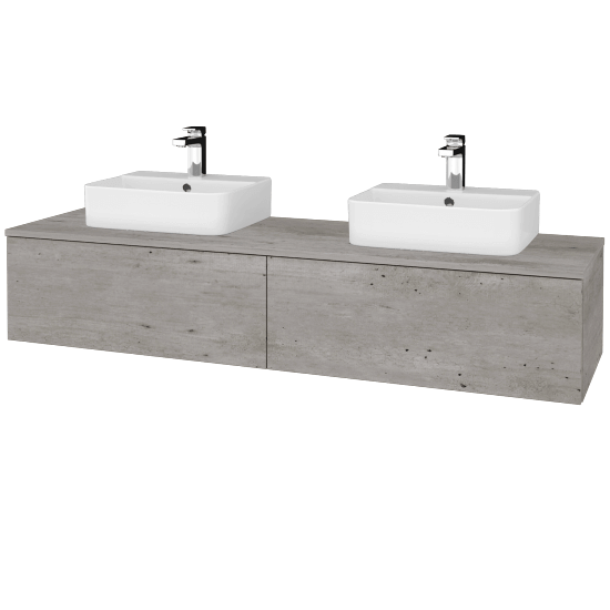 Umyvadlová skříňka MODULE SZZ12 160 umyvadlo Joy 3 - D01 Beton - D01 Beton