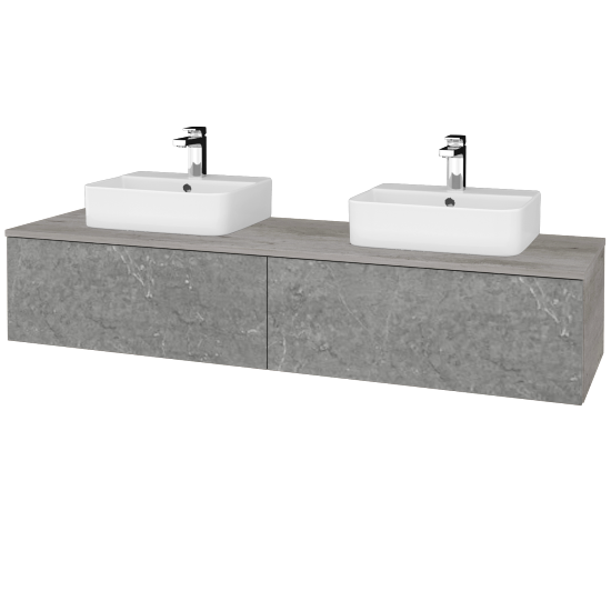 Umyvadlová skříňka MODULE SZZ12 160 umyvadlo Joy 3 - D01 Beton - D20 Galaxy - Ne