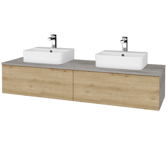 Umyvadlová skříňka MODULE SZZ12 160 umyvadlo Joy 3 - D01 Beton - D22 Karamel - Ne