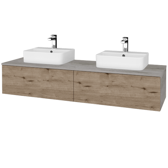 Umyvadlová skříňka MODULE SZZ12 160 umyvadlo Joy 3 - D01 Beton - D23 Herkules - Ne