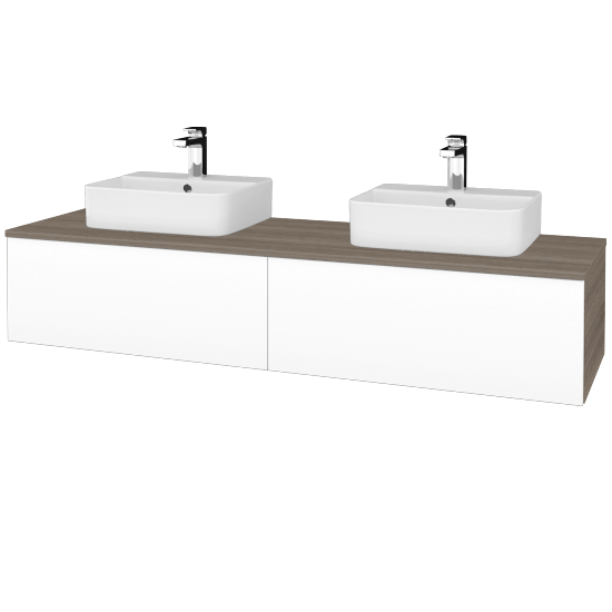 Umyvadlová skříňka MODULE SZZ12 160 umyvadlo Joy 3 - D03 Cafe - L01 Bílá vysoký lesk - Ne