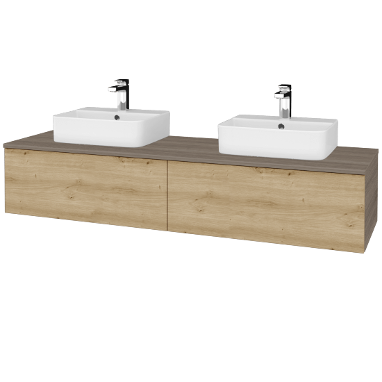 Umyvadlová skříňka MODULE SZZ12 160 umyvadlo Joy 3 - D03 Cafe - D22 Karamel - Ne