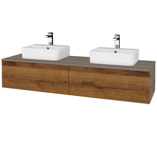 Umyvadlová skříňka MODULE SZZ12 160 umyvadlo Joy 3 - D03 Cafe - D27 Cognac - Ne