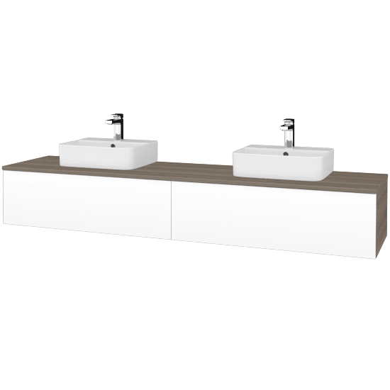 Umyvadlová skříňka MODULE SZZ12 200 umyvadlo Joy 3 - D03 Cafe - L01 Bílá vysoký lesk - Ne