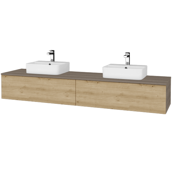 Umyvadlová skříňka MODULE SZZ12 200 umyvadlo Joy 3 - D03 Cafe - D22 Karamel - Ne