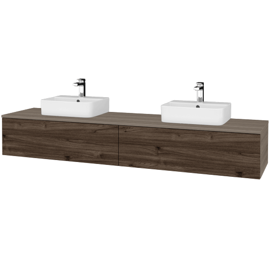 Umyvadlová skříňka MODULE SZZ12 200 umyvadlo Joy 3 - D03 Cafe - D25 Teak - Ne