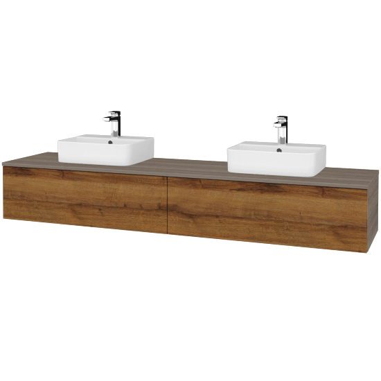 Umyvadlová skříňka MODULE SZZ12 200 umyvadlo Joy 3 - D03 Cafe - D27 Cognac - Ne