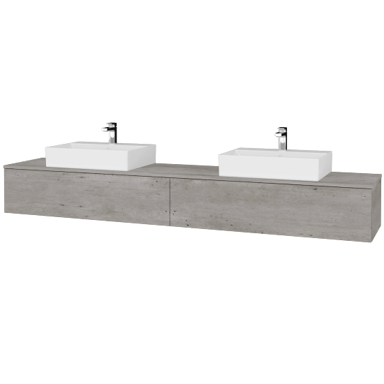 Umyvadlová skříňka MODULE SZZ12 240 umyvadlo Kube - D01 Beton - D01 Beton