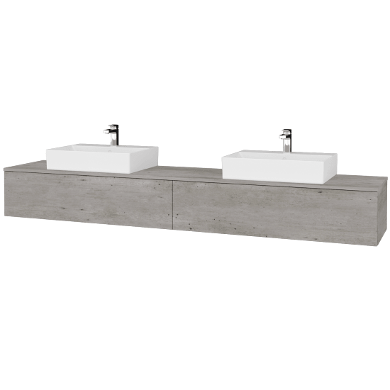 Umyvadlová skříňka MODULE SZZ12 240 umyvadlo Kube - D01 Beton - D01 Beton - Ne