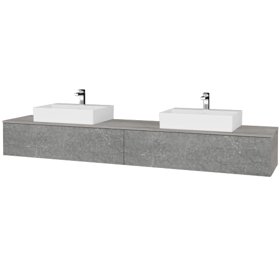 Umyvadlová skříňka MODULE SZZ12 240 umyvadlo Kube - D01 Beton - D20 Galaxy - Ne