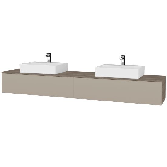 Umyvadlová skříňka MODULE SZZ12 240 umyvadlo Kube - D03 Cafe - L04 Béžová vysoký lesk - Ne