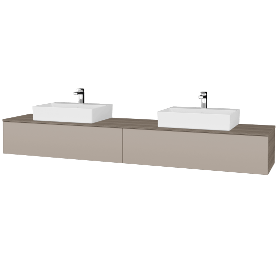 Umyvadlová skříňka MODULE SZZ12 240 umyvadlo Kube - D03 Cafe - N07 Stone - Ne