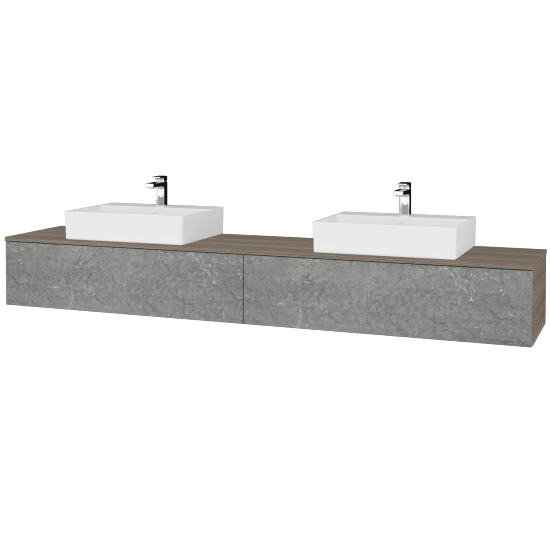 Umyvadlová skříňka MODULE SZZ12 240 umyvadlo Kube - D03 Cafe - D20 Galaxy - Ne
