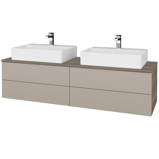Umyvadlová skříňka MODULE SZZ4 160 umyvadlo Kube - D03 Cafe - N07 Stone - Ne