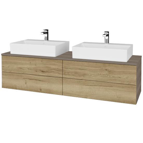 Umyvadlová skříňka MODULE SZZ4 160 umyvadlo Kube - D03 Cafe - D26 Ontario - Ne