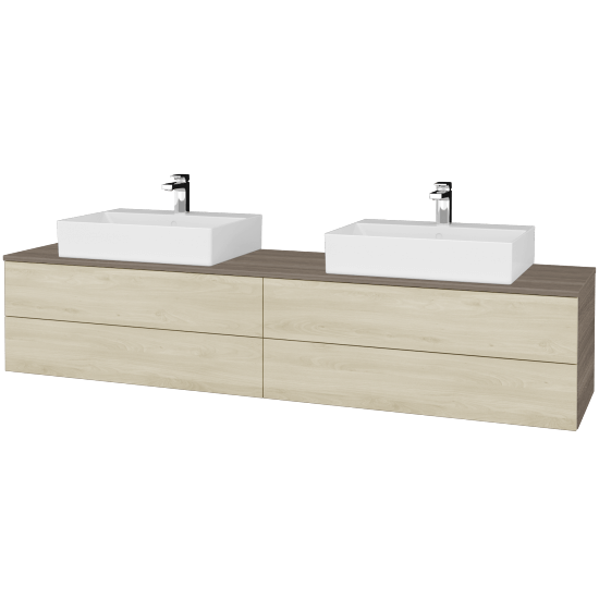 Umyvadlová skříňka MODULE SZZ4 200 umyvadlo Kube - D03 Cafe - D24 Ohio - Ne